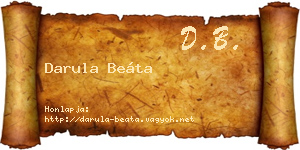 Darula Beáta névjegykártya